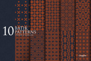 10 SeamlessBatik Patterns for Modern Graphics