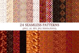 24 Seamless Brown Square Patterns for Creative Projects
