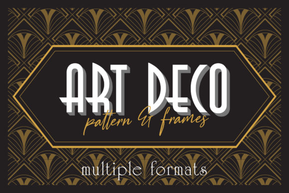 Art Deco Elegant Pattern Frames for Premium Graphics