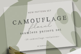 Camouflage Floral Pattern Set for Creative Design Projects