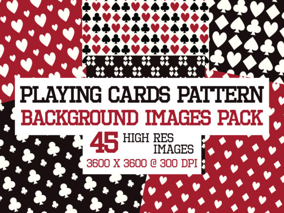 Playing Card Patterns Images Pack for Graphic Design Projects