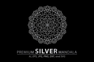 Premium Silver Mandala Vector Art Pattern for Local Business Branding