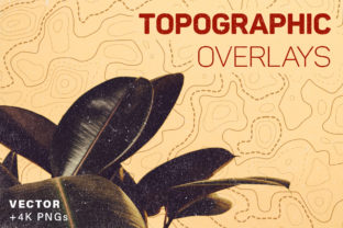 Topography Overlays 8 Pack for Crafting and Design